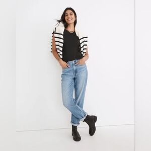 Madewell The Slouchy Boyjean in Riverspring Wash Sz 26